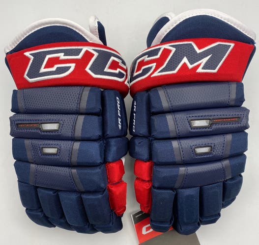 NEW CCM 4R Pro Team Glove, Navy/Red, 14”