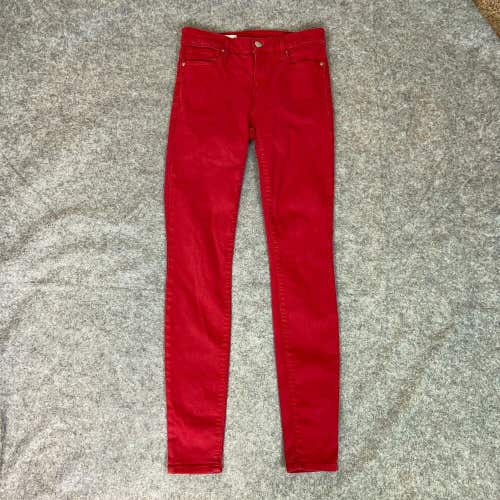 Gap Womens Pants 27 4 Red Skinny Chino High Rise Stretch Legging Casual Pockets