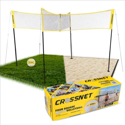 NEW Crossnet 4-Square Volleyball Net