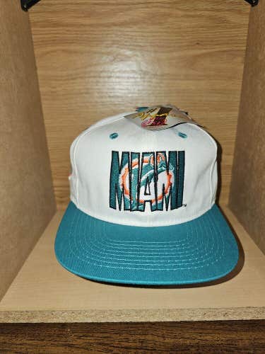 Vintage NEW #1 Apparel Miami Dolphins NFL Sports Made In USA Vtg Hat Snapback
