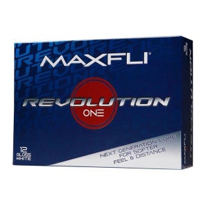 Maxfli Revolution One Golf Balls - 1 Dozen Surlyn Cover - Gloss White