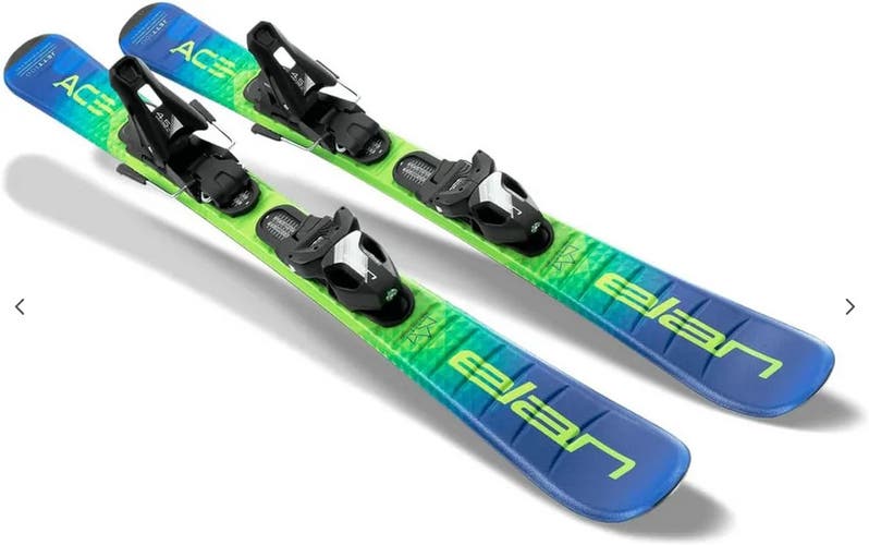 NEW Elan 100cm Kids jr skis Jett Ace uflex + EL 4.5 GW size adjustable Bindings