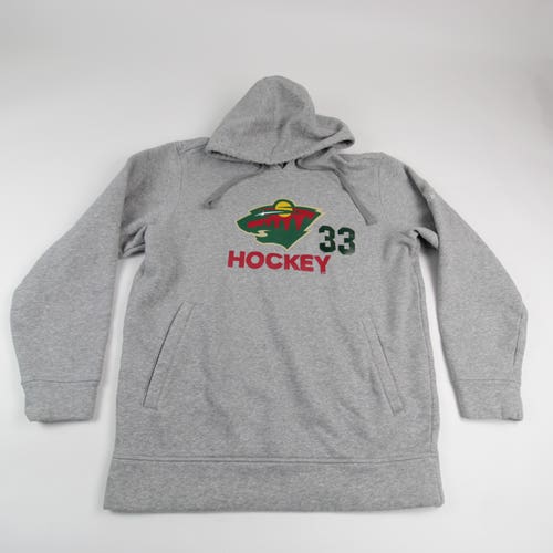Jordan Greenway 18 TEAM PLAYER ISSUE Minnesota Wild Fanatics Authentic Pro Hoodie 2XL Game Used