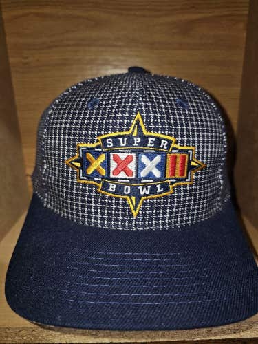 Vintage NFL Super Bowl XXXII Logo Athletic Grid Vtg Sports Strapback Cap Hat NWT