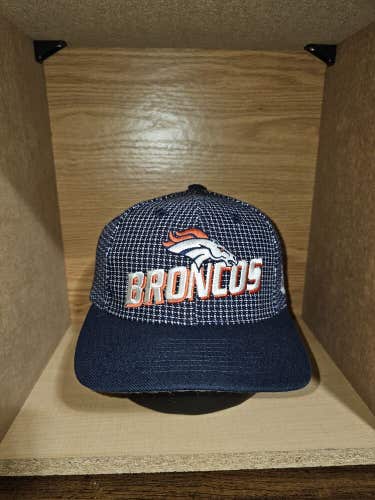Vintage Denver Broncos Hat Cap StrapBack Pro Line Logo Athletic Grid NFL 90s NFL