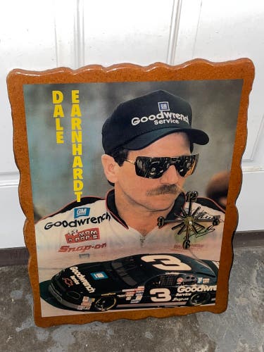 Nascar Dale Earnhardt #3 Goodwrench Driver Wall Clock Wooden Battery Vintage USD