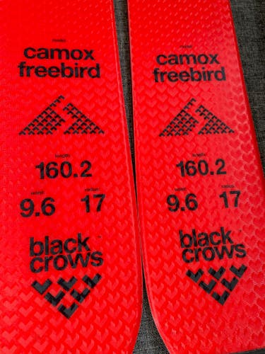 Used Unisex Black Crows 160 cm All Mountain Skis Without Bindings