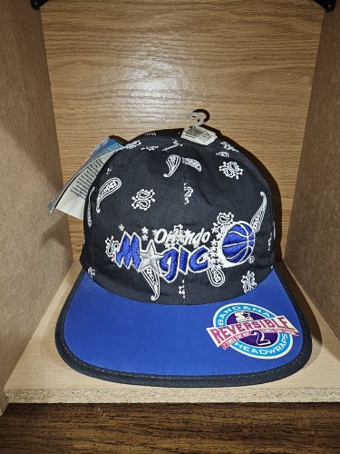 NEW Vintage Rare Orlando Magic NBA Starter Bandana Reversible Sports Srap Hat