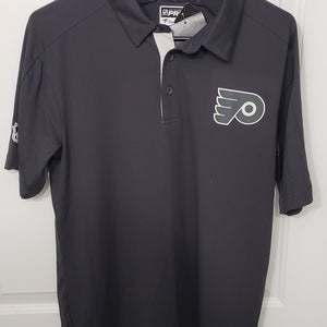 Philadelphia Flyers Fanatics Gray New Medium Men's Polo Shirt
