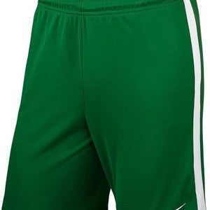 Nike Youth Unisex League Knit 725983 Size Small Green White Soccer Shorts NWT