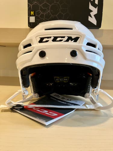 New CCM Super Tacks X Helmet White Medium Pro Stock