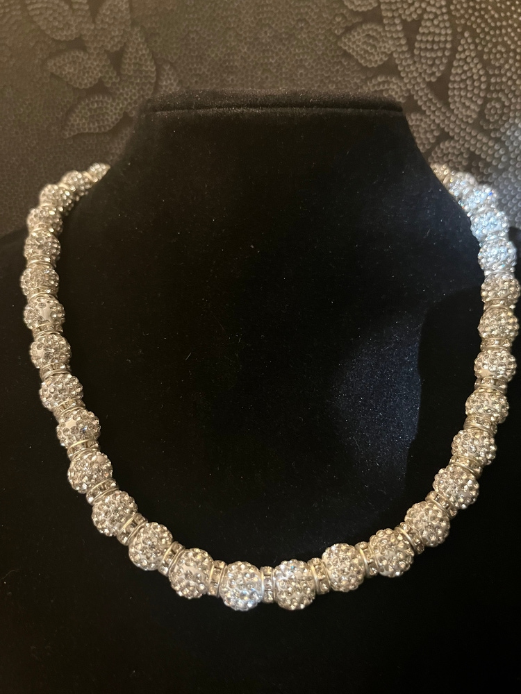 MLB type rhinestone necklace