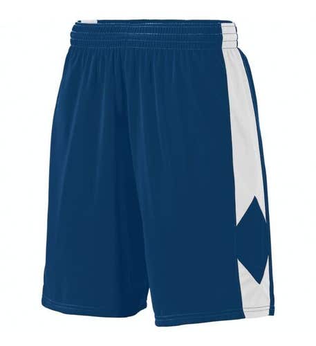 Augusta Sportswear Youth 1716 Block Out Size Small Royal Blue White Shorts New