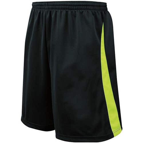 High Five Youth Unisex Albion Size Medium Black Lime Green Soccer Shorts New