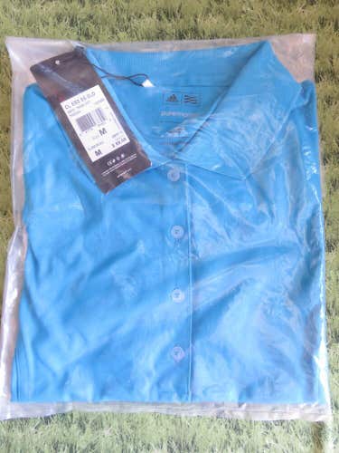 NEW in Package * Adidas PURE MOTION Golf Shirt PureMotion - Blue - Size MEDIUM