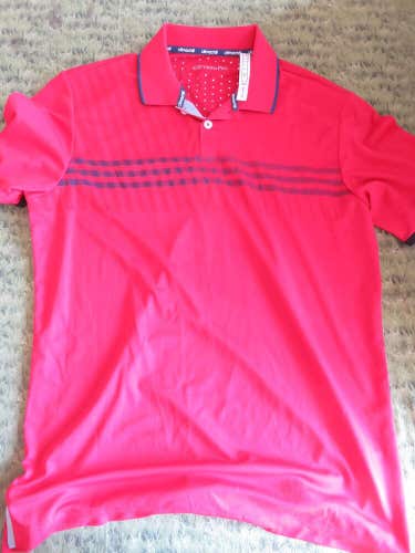 NEW * Adidas CLIMACHILL Golf Shirt Clima Chill - Red - Size MEDIUM