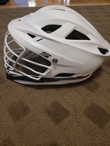 Cascade S Lacrosse Helmet - white shell white cage - 2 identical helmets available