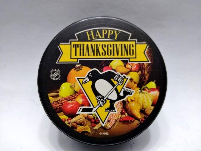NEW Pittsburgh Penguins Happy Thanksgiving NHL Souvenir Hockey Puck 2