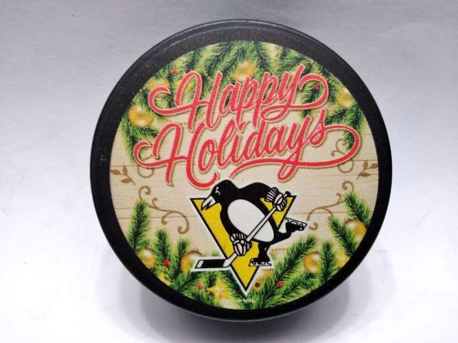 NEW Pittsburgh Penguins Happy Holidays NHL Souvenir Hockey Puck 2