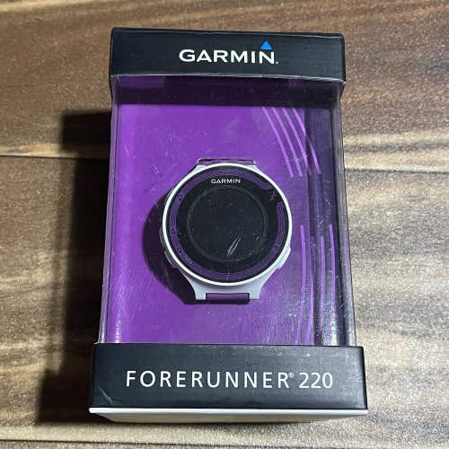 Brand New Garmin Forerunner 220 White Purple GPS Running Watch