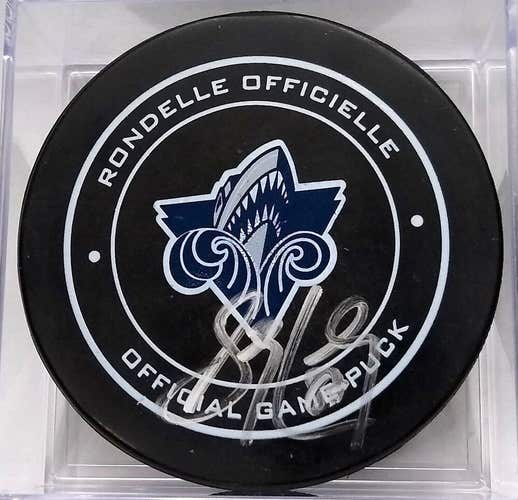 SIDNEY CROSBY Autographed Rimouski Oceanic QMJHL OFFICIAL GAME PUCK Auto Silver