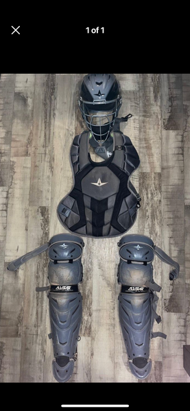Ensemble Protection Catcher All Star System 7 - Jeunesse 10-12 Ans - Gris Graphite/noir - Neuf