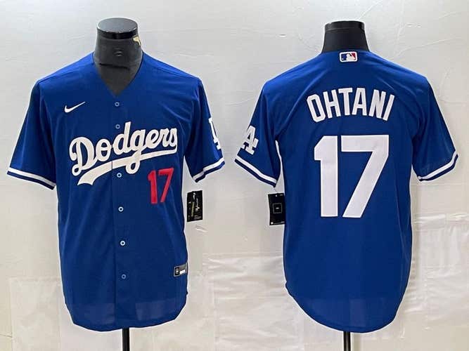 Men's Los Angeles Dodgers Shohei Ohtani Jersey Blue Size XXL