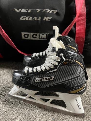 Used Bauer Regular Width  Size 7 Supreme S27 Hockey Goalie Skates
