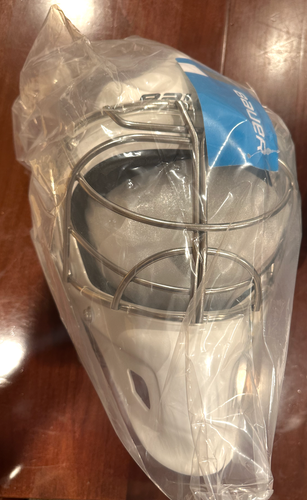 Senior Brand New Bauer NME One Goalie Mask White Small Cat Eye