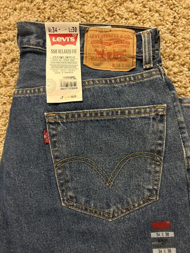Levi’s Jeans Size 34x30 (550 Relaxed Fit) Brand New With Tags