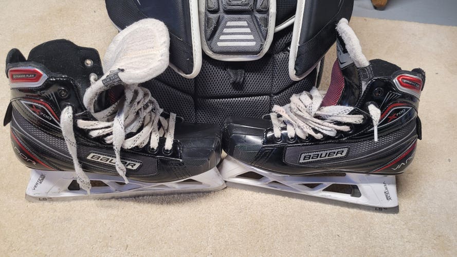 Used Bauer Vapor X700 Hockey Goalie Skates Regular Width Size 7