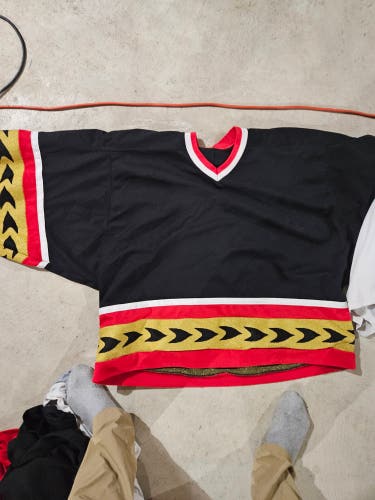 Black Ottawa Senators Used Goalie Cut Men's Jersey
