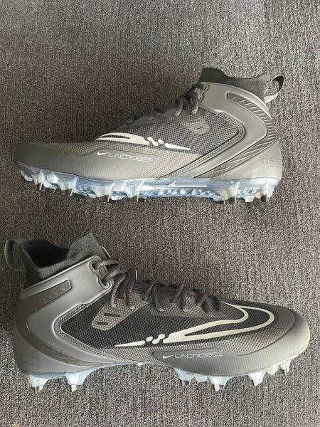 Nike Alpha Huarache 8 Elite Black/White Lacrosse Cleats Size 13