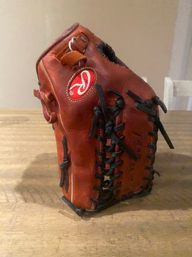 Used Right Hand Throw Rawlings Outfield Heart of the Hide Baseball Glove 12.75"