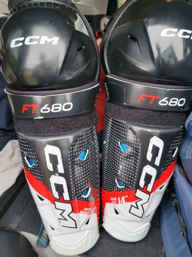 Senior Used CCM FT680 14" Shin Pads