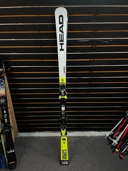 Head i.speed 180cm GS Giant Slalom Race Skis W/Freeflex Evo 14 Bindings