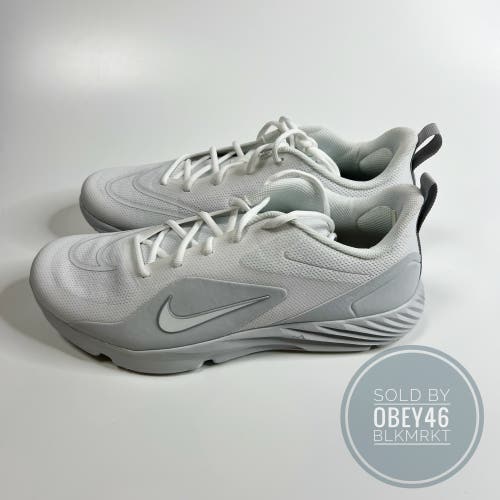 Nike Alpha Huarache Pro Turf Shoes  White/Wolf Grey