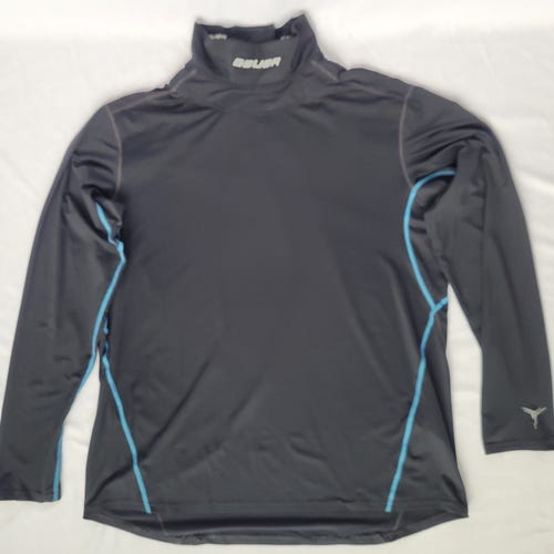 bundle 2× Bauer NeckProtect Sr XL longsleeve w/Kevlar neck guard (#C + #E)