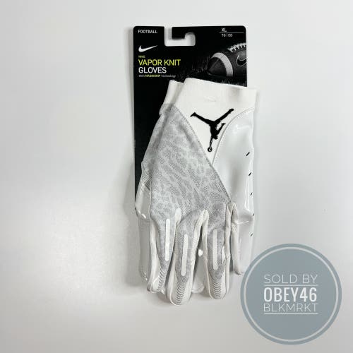 Nike Jordan Vapor Knit 4.0 Football Gloves White