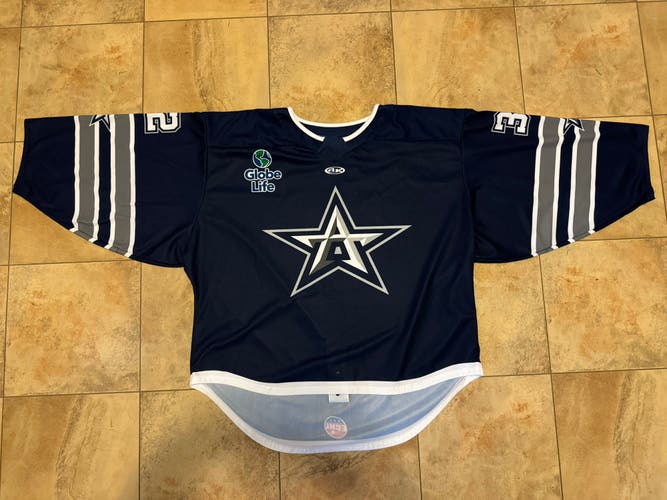 Allen Americans Dallas Cowboys theme night goalie jersey 62G