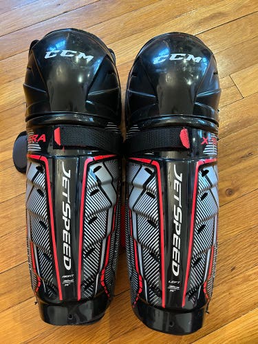 Used Like New CCM Jetspeed XTRA 14inch Shin Pads