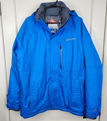 Columbia Men’s Alpine Action Insulated Ski Jacket Blue Omni-Heat Coat Size L