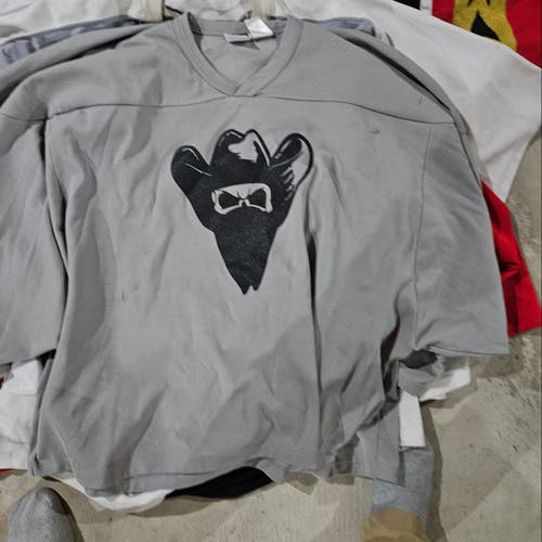 Gray Used Goalie Cut Men's Jersey