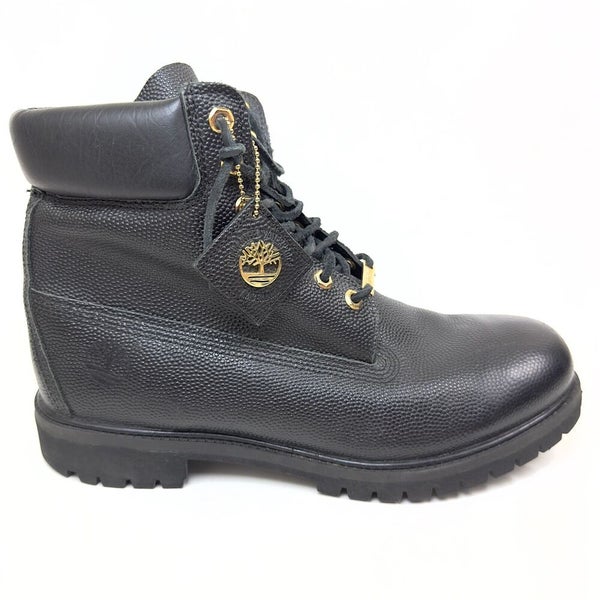 Timberland Men's 12 M Premium Black Horween Football Leather 6" Work Boots A176B