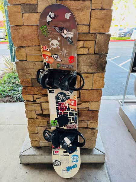 Used Sims Nexus 157cm Snowboard W Burton Freestyle Bindings
