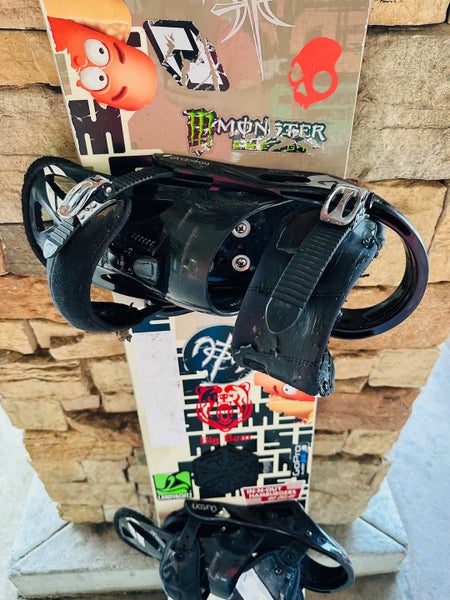 Used Sims Nexus 157cm Snowboard W Burton Freestyle Bindings