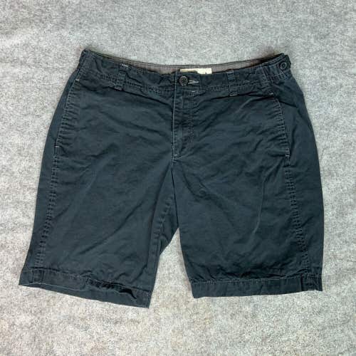 Old Navy Womens Shorts 8 Black Chino Casual Cotton Pockets Adjustable Waist 9"