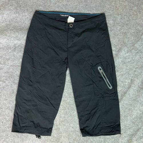 Columbia Womens Pants 10 Black Straight Capri Nylon 18" Outdoor Hiking Casual