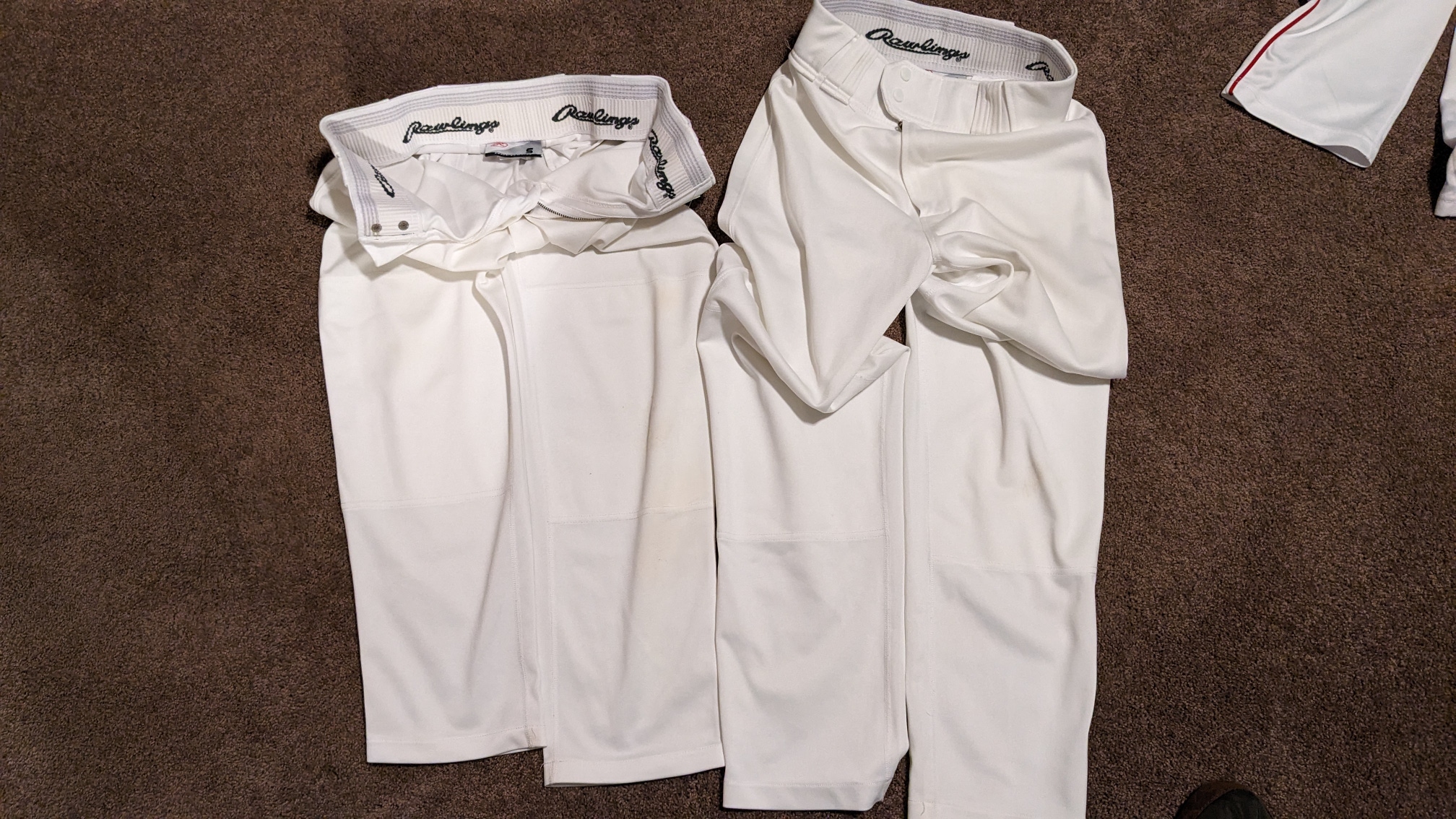 White Adult Men's Used Small Rawlings Game Pants