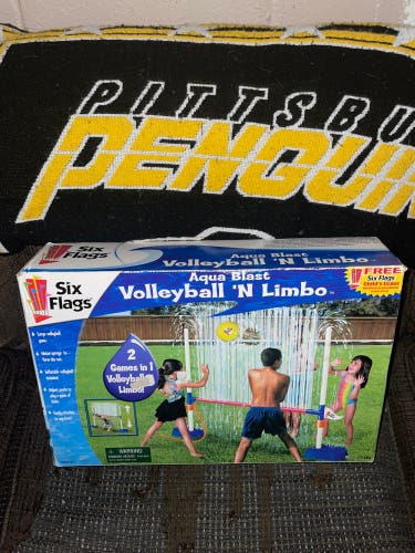 Six Flags Aqua Blast Volleyball & Limbo Kids Outdoor Summer Toy Brand New In Box